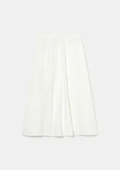 TARA JARMON Jil White Cotton Skirt Fashion