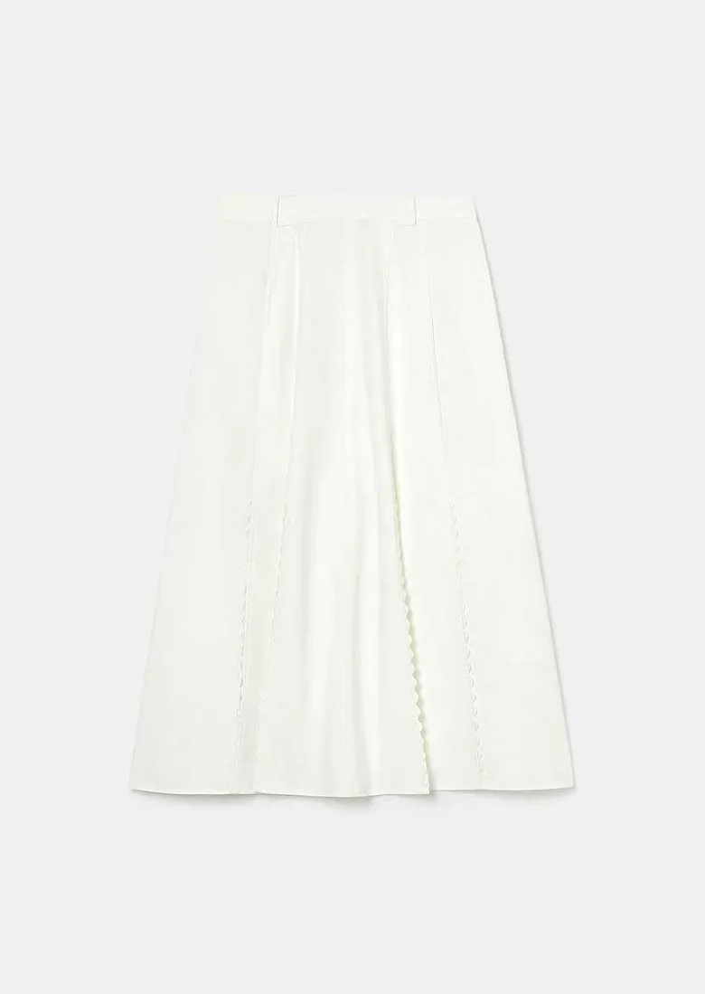 TARA JARMON Jil White Cotton Skirt Fashion