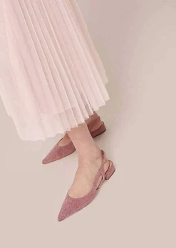 TARA JARMON Juillet Light Pink Pleated Tulle Skirt Hot