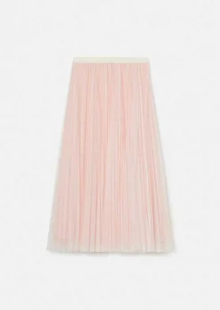 TARA JARMON Juillet Light Pink Pleated Tulle Skirt Hot