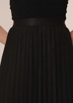 TARA JARMON Juliette Black Pleated Tulle Skirt Outlet