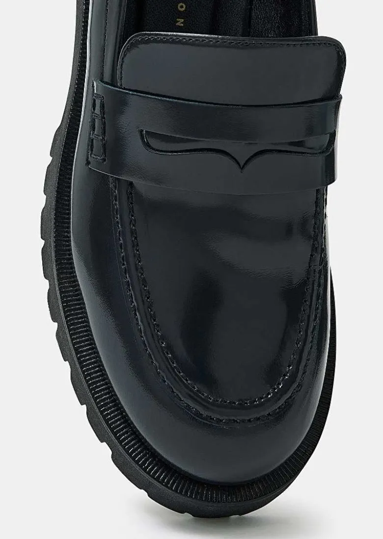TARA JARMON Kate Navy Blue Loafers In Leather Outlet