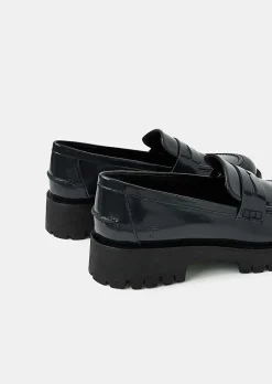 TARA JARMON Kate Navy Blue Loafers In Leather Outlet