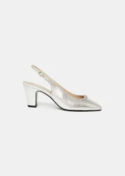 TARA JARMON Katrina Silver Leather Shoes Best