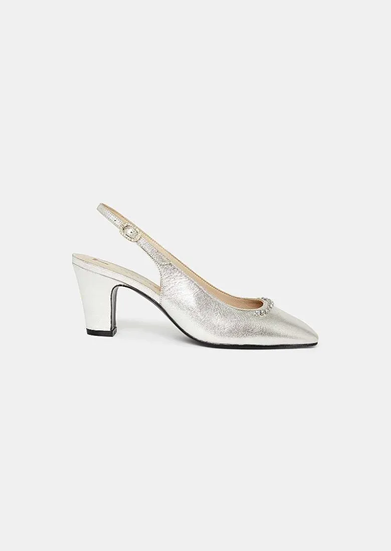 TARA JARMON Katrina Silver Leather Shoes Best