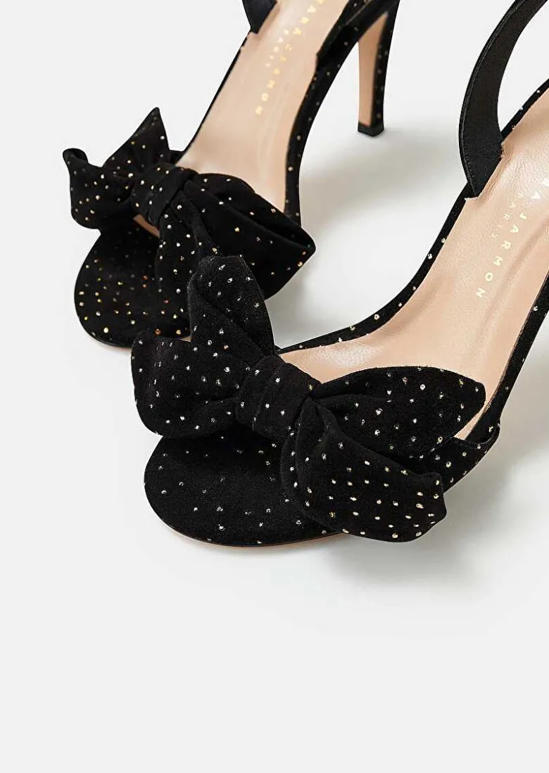 TARA JARMON Kerry Black Leather Strass Pumps Shop