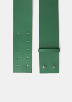 TARA JARMON Lauren Green Leather Belt Best