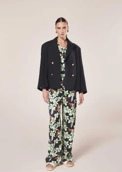TARA JARMON Marcello Midnight Blue Double Cotton Coat Hot