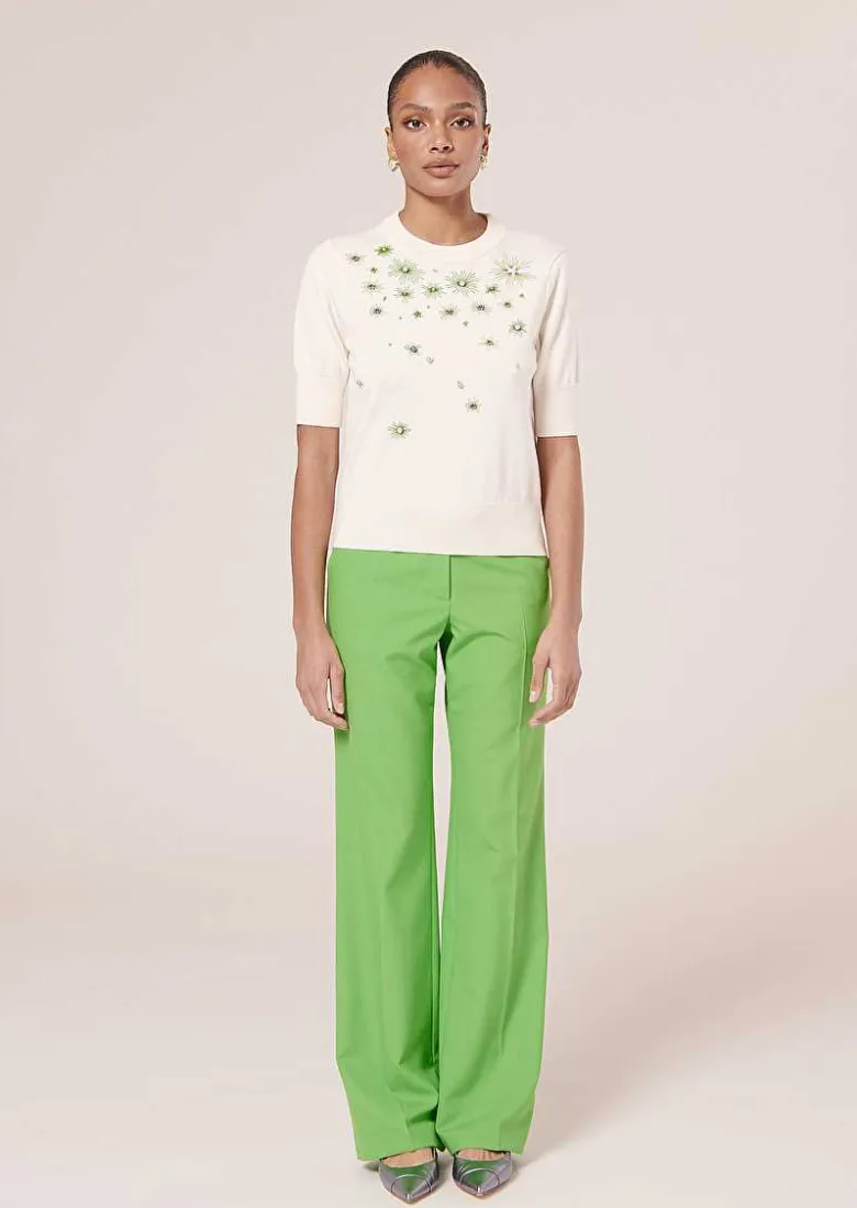 TARA JARMON Pablito Ecru Cotton And Wool Sweater Best