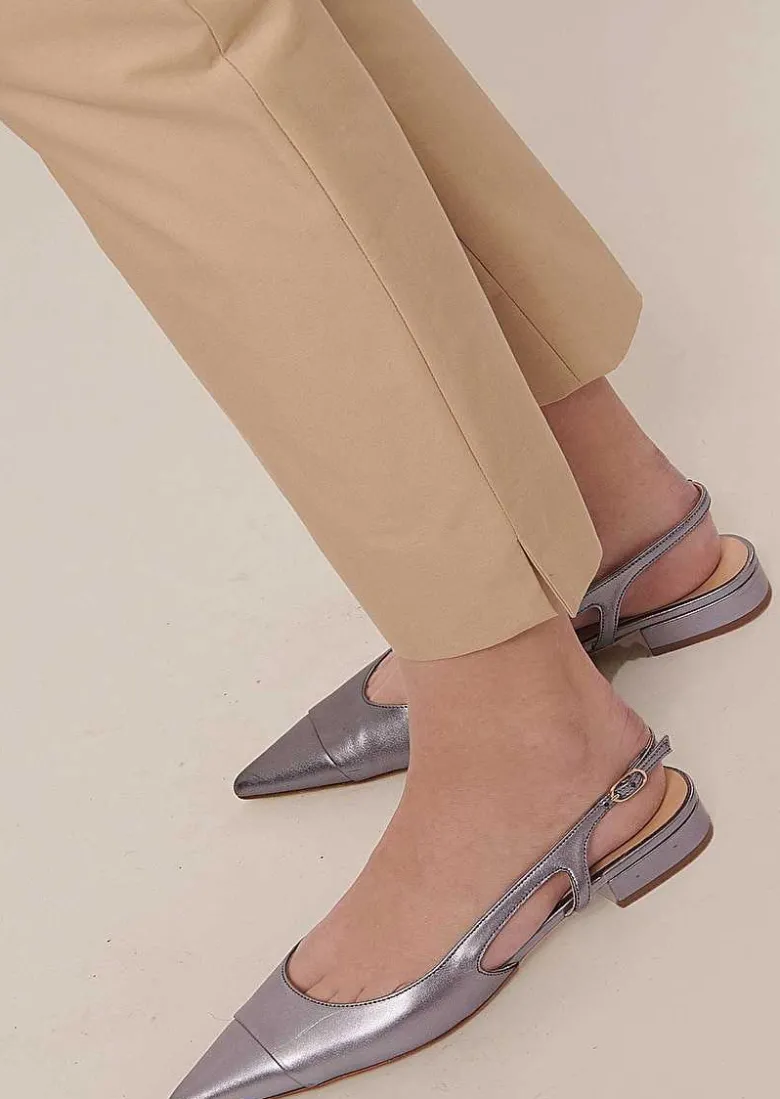 TARA JARMON Pablo Beige Cotton Pants Discount