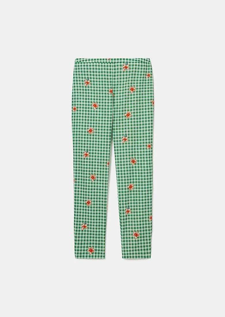 TARA JARMON Pablo Green Vichy Pants Cheap