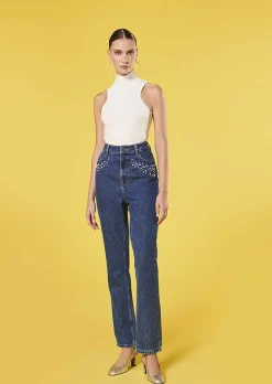 TARA JARMON Palmyre Ecru Iridescent Top Fashion