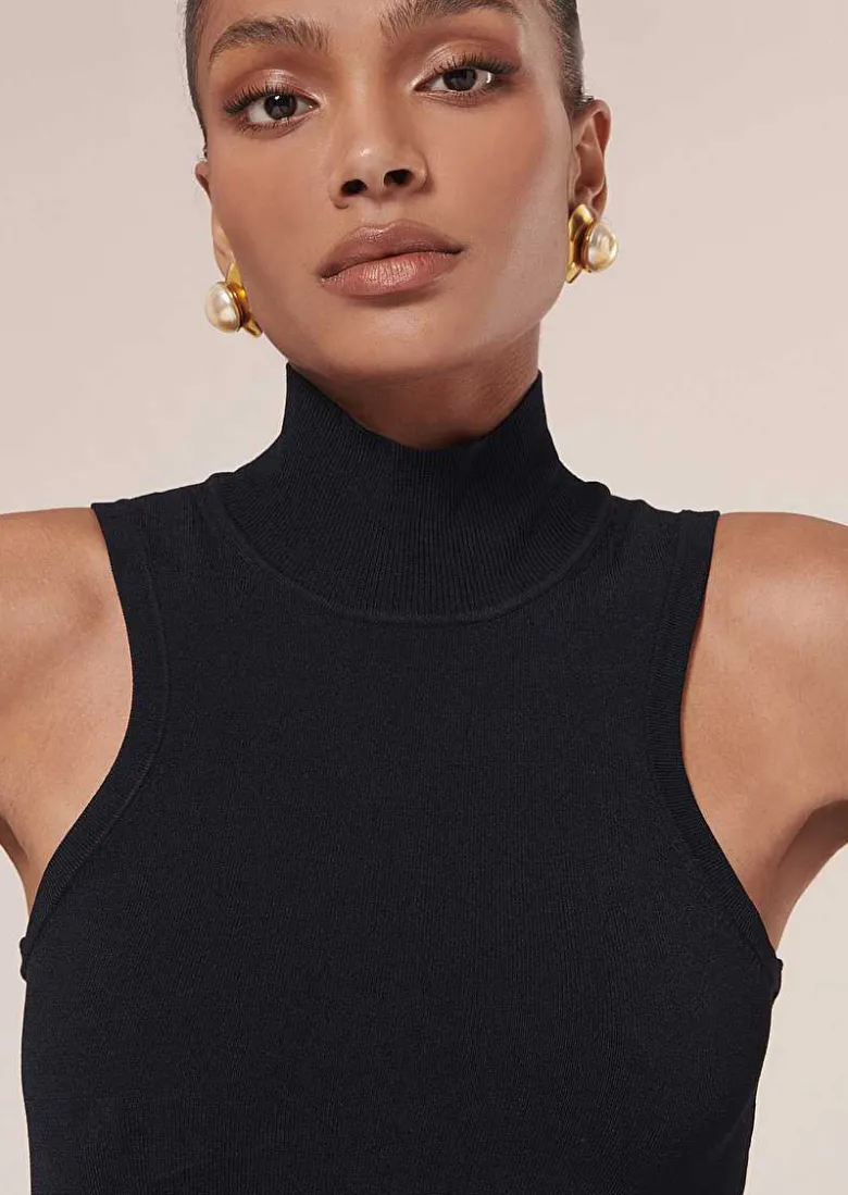 TARA JARMON Palmyre Midnight Blue Iridescent Top Best Sale