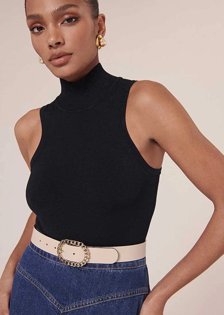 TARA JARMON Palmyre Midnight Blue Iridescent Top Best Sale