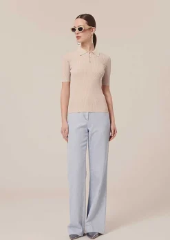 TARA JARMON Pam Beige Knit Top New