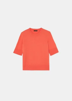 TARA JARMON Paoline Coral Sweater In Wool And Cotton Cheap