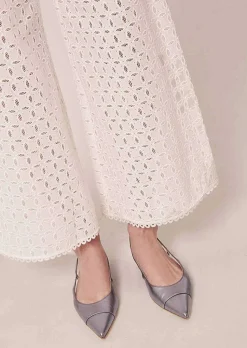 TARA JARMON Paquita White Embroidered Pants New