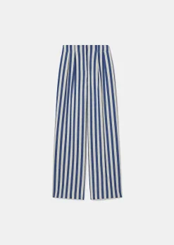TARA JARMON Parigi Blue Striped Pants Fashion