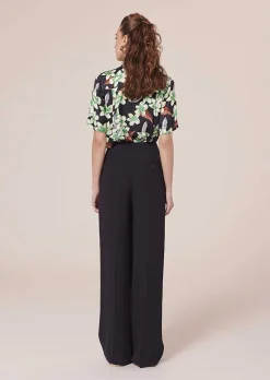 TARA JARMON Parigi Midnight Blue Crepe Pants Best
