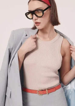 TARA JARMON Pepite Beige Knit Sweater Flash Sale