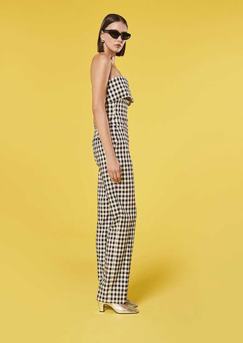 TARA JARMON Peter Black Vichy Pants Clearance