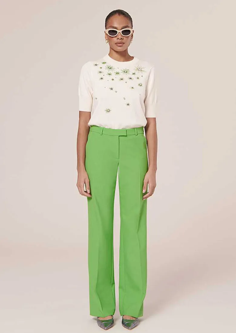 TARA JARMON Peter Green Cold Wool Pants New