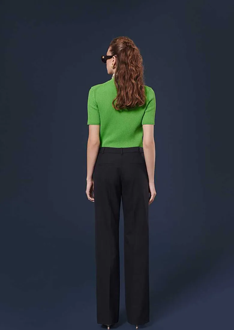 TARA JARMON Peter Midnight Blue Cold Wool Pants Cheap