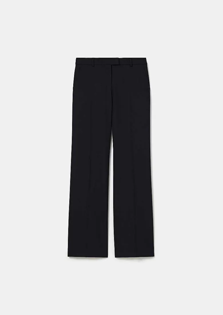 TARA JARMON Peter Midnight Blue Cold Wool Pants Cheap