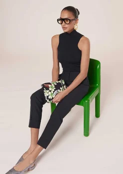 TARA JARMON Philippa Midnight Blue Cold Wool Pants Outlet