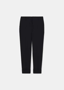 TARA JARMON Philippa Midnight Blue Cold Wool Pants Outlet