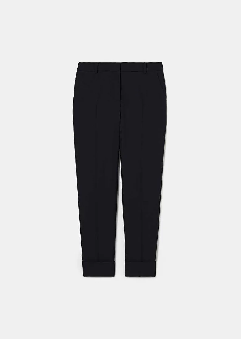 TARA JARMON Philippa Midnight Blue Cold Wool Pants Outlet