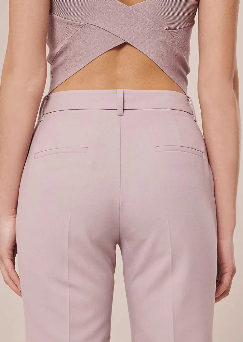 TARA JARMON Philippa Purple Cold Wool Pants Store