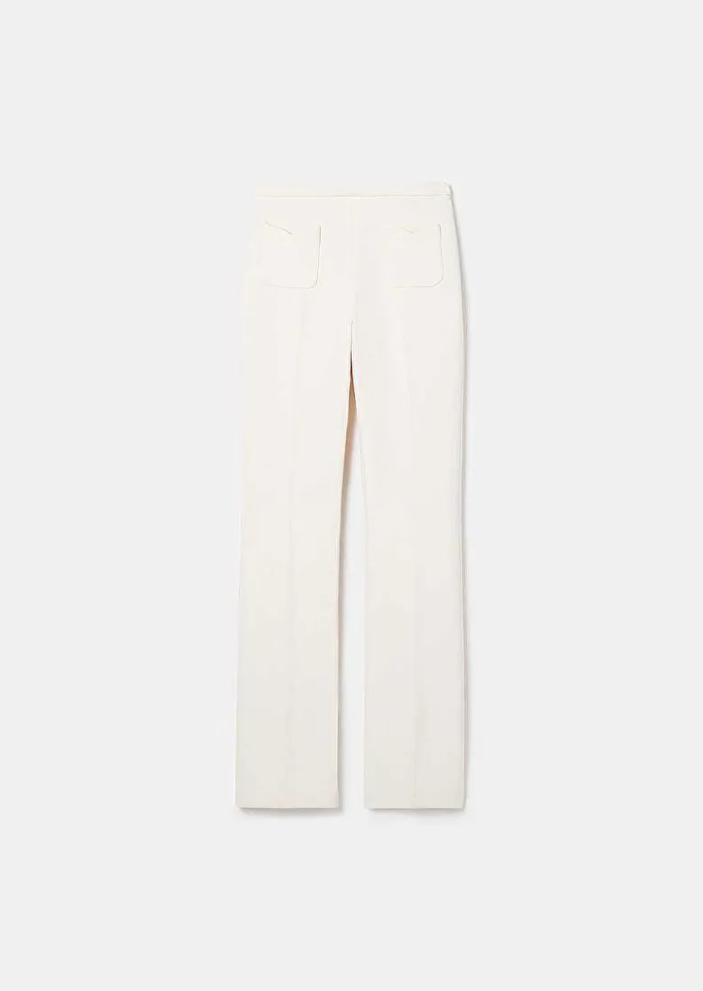 TARA JARMON Phoenix Ecru Double Canvas Pants Hot