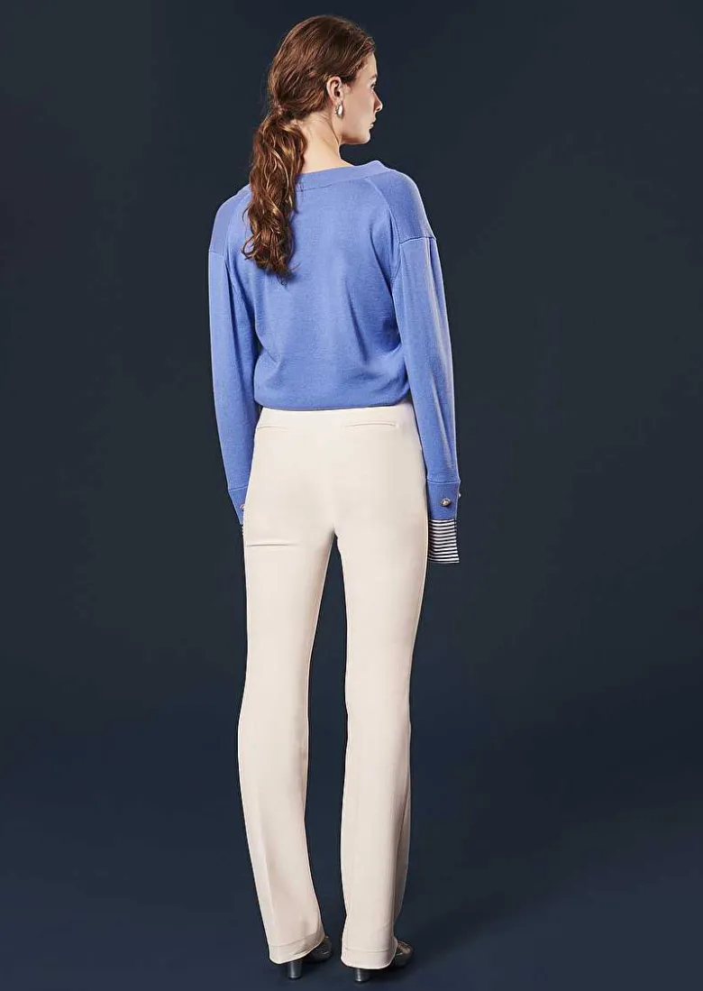 TARA JARMON Phoenix Ecru Double Canvas Pants Hot