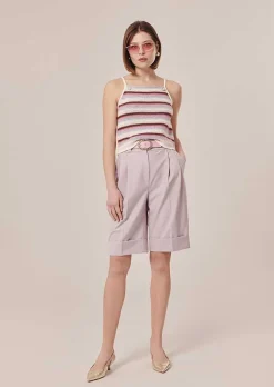 TARA JARMON Piambello Striped Crochet-Knit Top Cheap