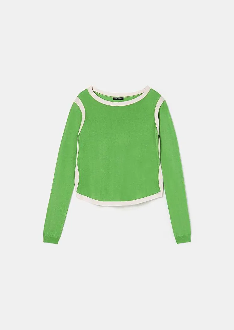 TARA JARMON Ponama Green Cotton Top Best