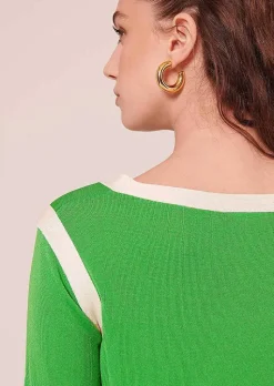 TARA JARMON Ponama Green Cotton Top Best
