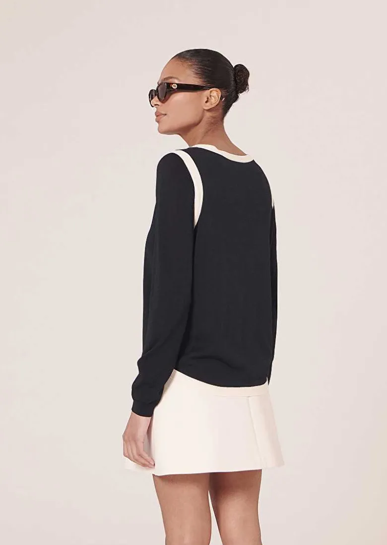 TARA JARMON Ponama Midnight Blue Cotton Top Outlet