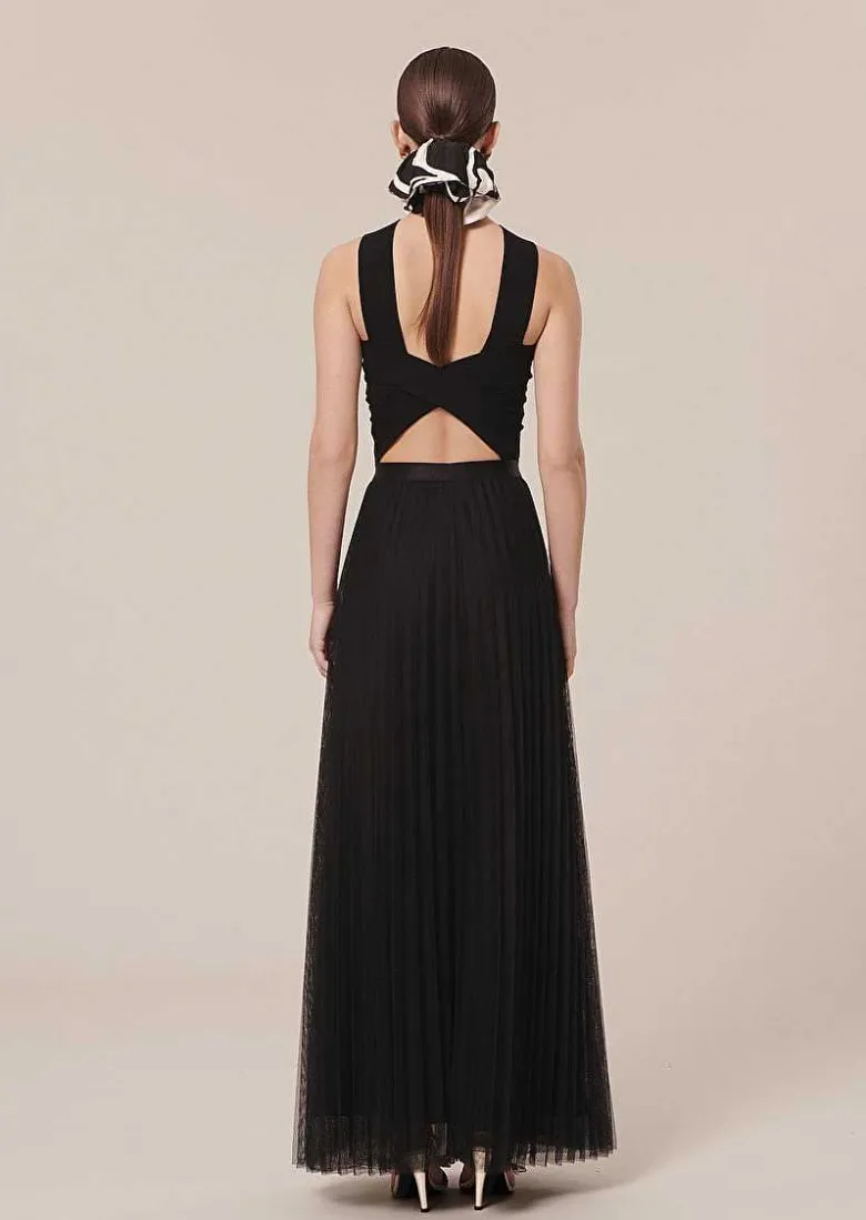 TARA JARMON Prana Black Mesh Top Cheap