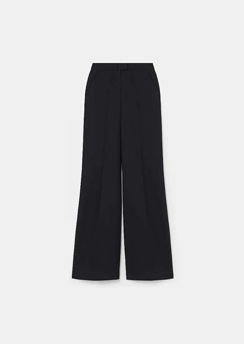 TARA JARMON Primavera Black Cold Wool Pants Best Sale