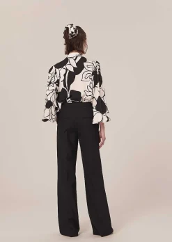 TARA JARMON Primavera Black Cold Wool Pants Best Sale