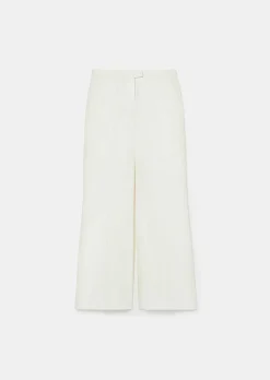 TARA JARMON Primavera Ecru Cold Wool Pants Sale