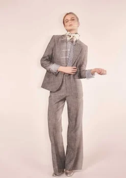 TARA JARMON Primavera Grey Suit Pants Flash Sale