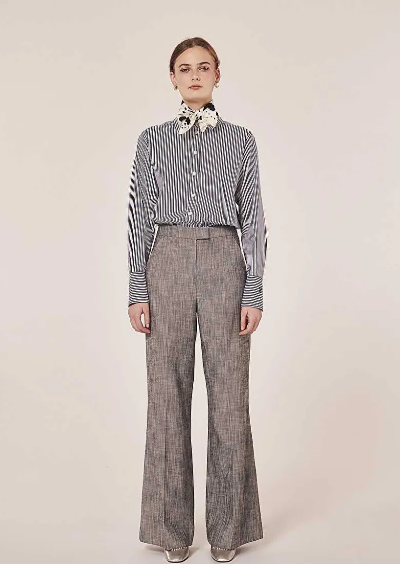 TARA JARMON Primavera Grey Suit Pants Flash Sale