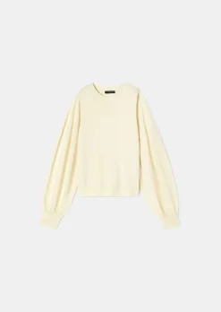 TARA JARMON Prune Ecru Sweater In Tencel Wool Online