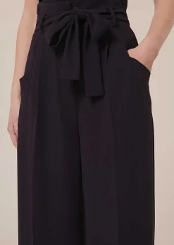 TARA JARMON Pyla Midnight Blue Crepe Pants Cheap