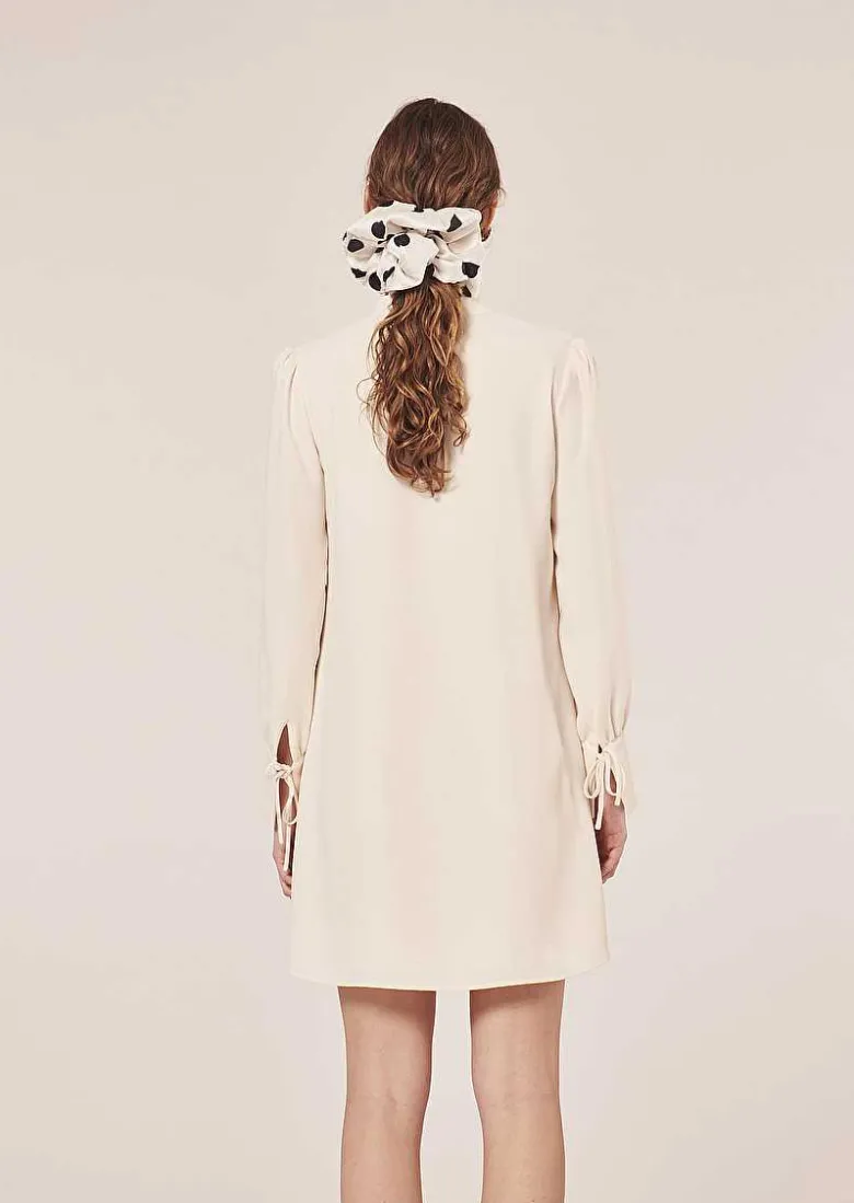 TARA JARMON Radiance Ecru Crepe Dress Best Sale