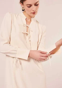 TARA JARMON Radiance Ecru Crepe Dress Best Sale