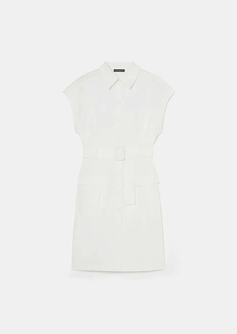 TARA JARMON Rajah White Cotton Dress Best