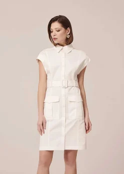 TARA JARMON Rajah White Cotton Dress Best